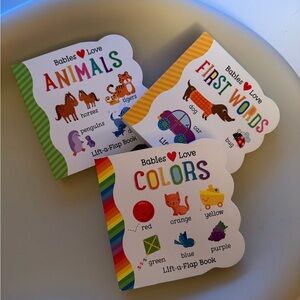 Lift-a-Flap Book Set - Animals, First Words, Colors